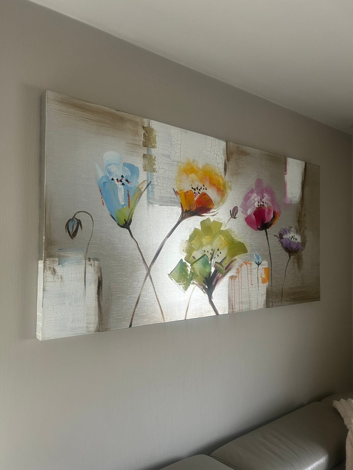Bloemen schilderij, Antiek en Kunst, Ophalen
