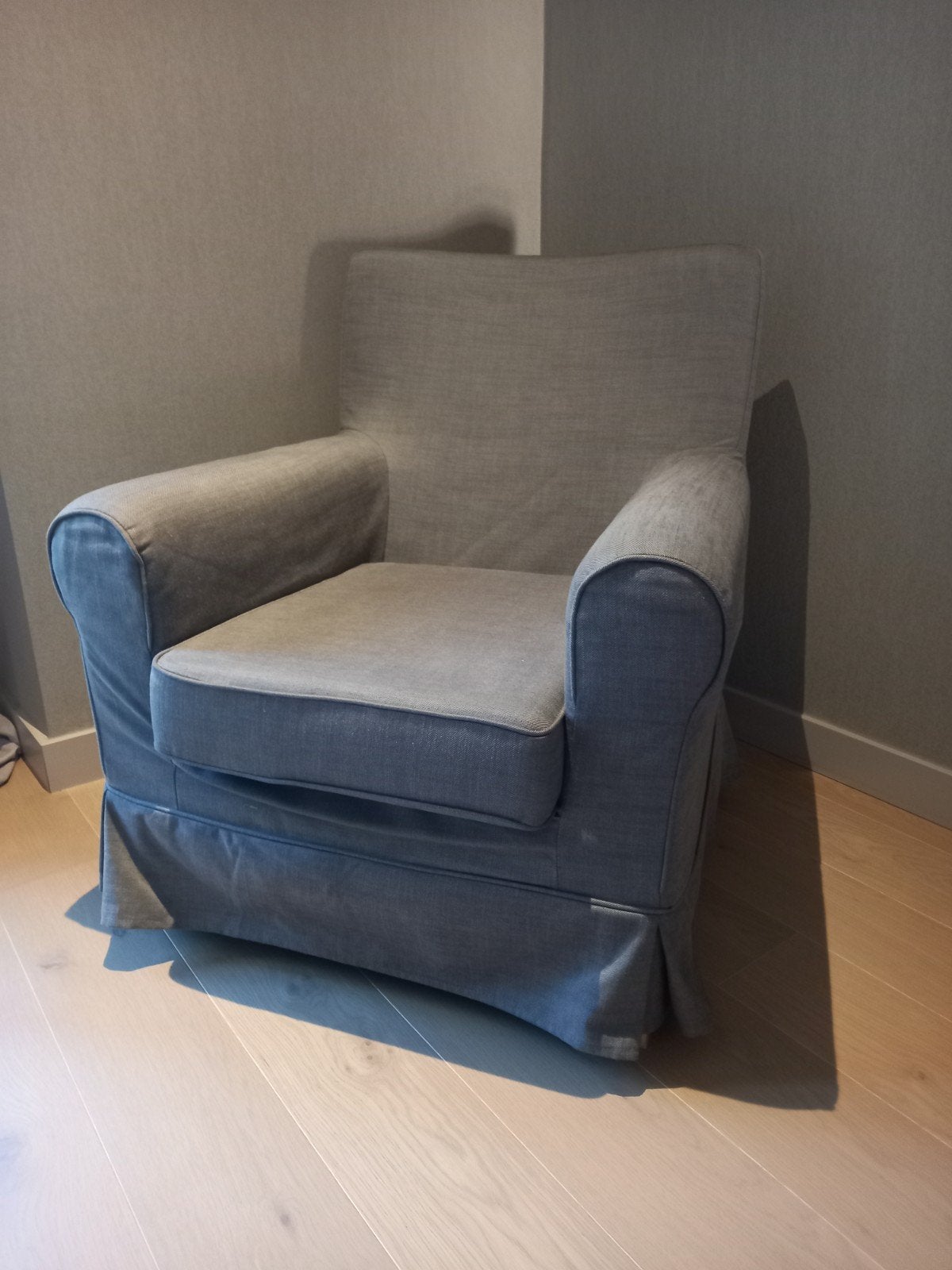 mooie fauteuil  donkergrijs Ikea als nieuw, Neuf, Une personne, Landelijk, Enlèvement
