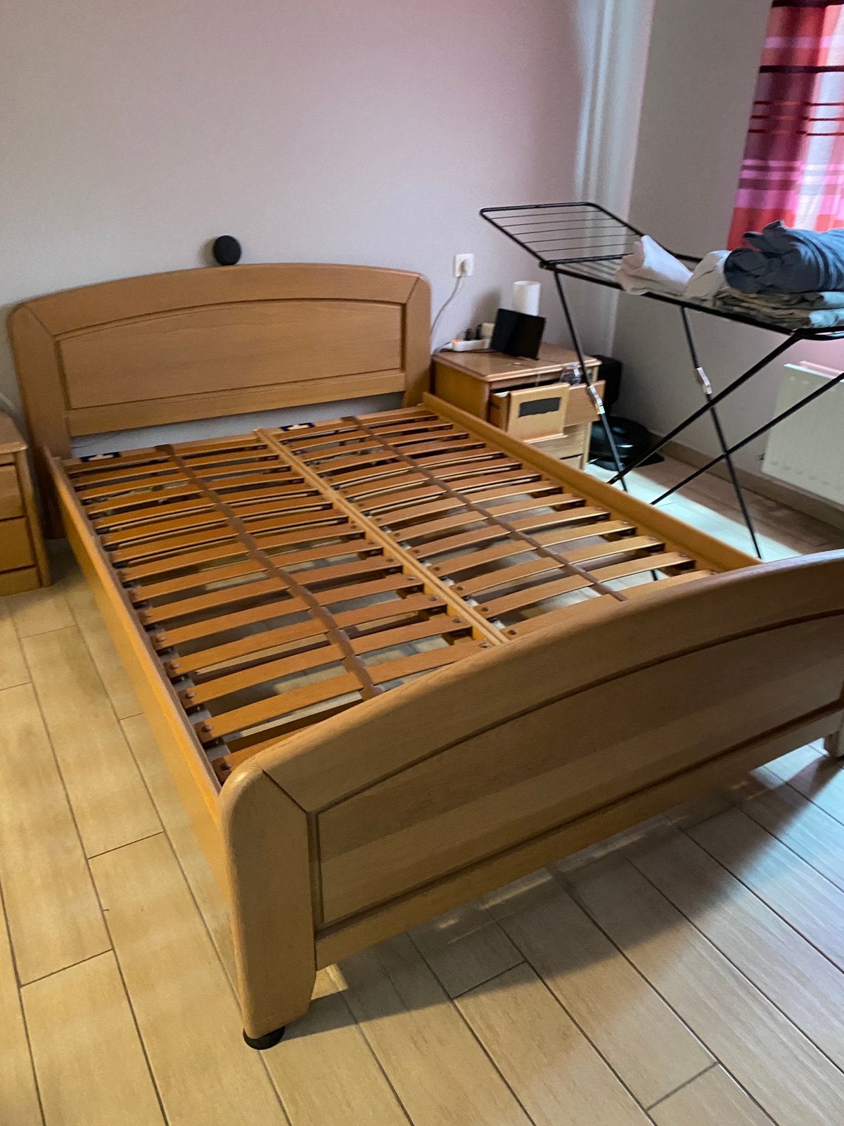 Slaapkamer, Huis en Inrichting, Slaapkamer | Bedden, Ophalen, Gebruikt, Tweepersoons, 140 cm