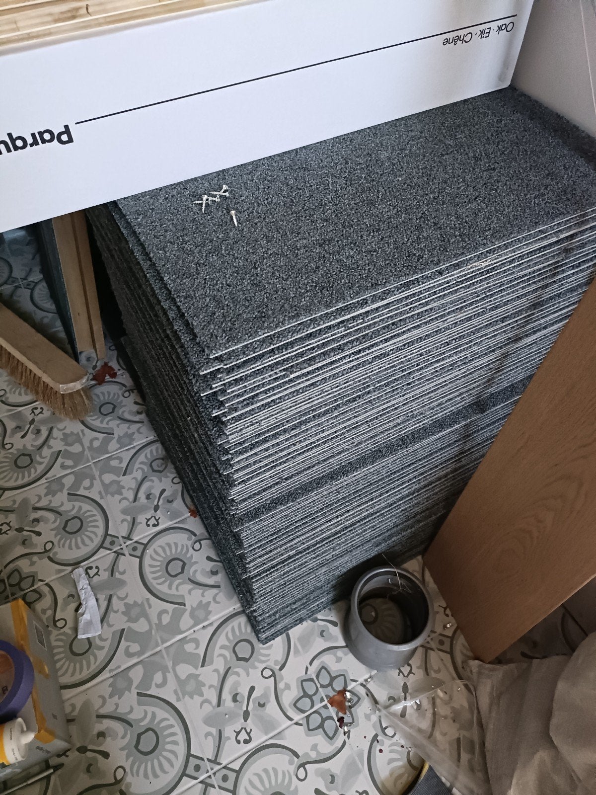 vloerbedekking tegels 50 x 50, Doe-het-zelf en Bouw, Tegels, Ophalen, 40 tot 60 cm, Gebruikt, 40 tot 60 cm