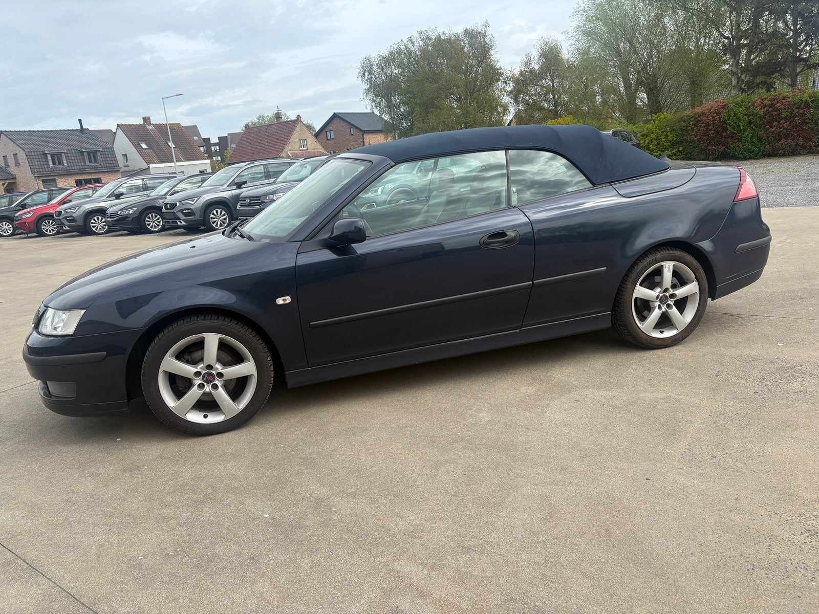 Saab 9-3 Cabrio 2.0 benzine bj 2005, Auto's, Saab, Voorwielaandrijving, Cabriolet, Blauw, Leder