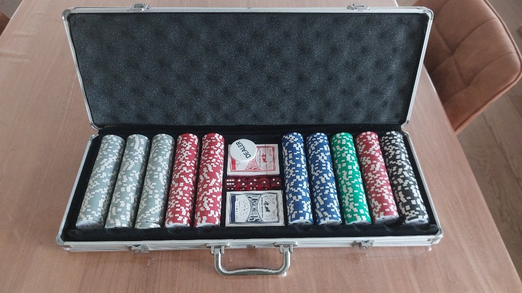 Pokerset, Hobby en Vrije tijd, Ophalen, Gebruikt