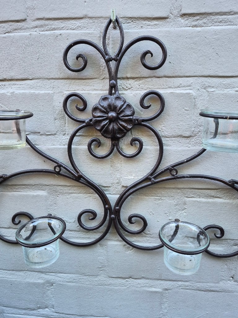 Photophore mural, Maison & Meubles, Photophore, 34 cm, Comme neuf, Brun