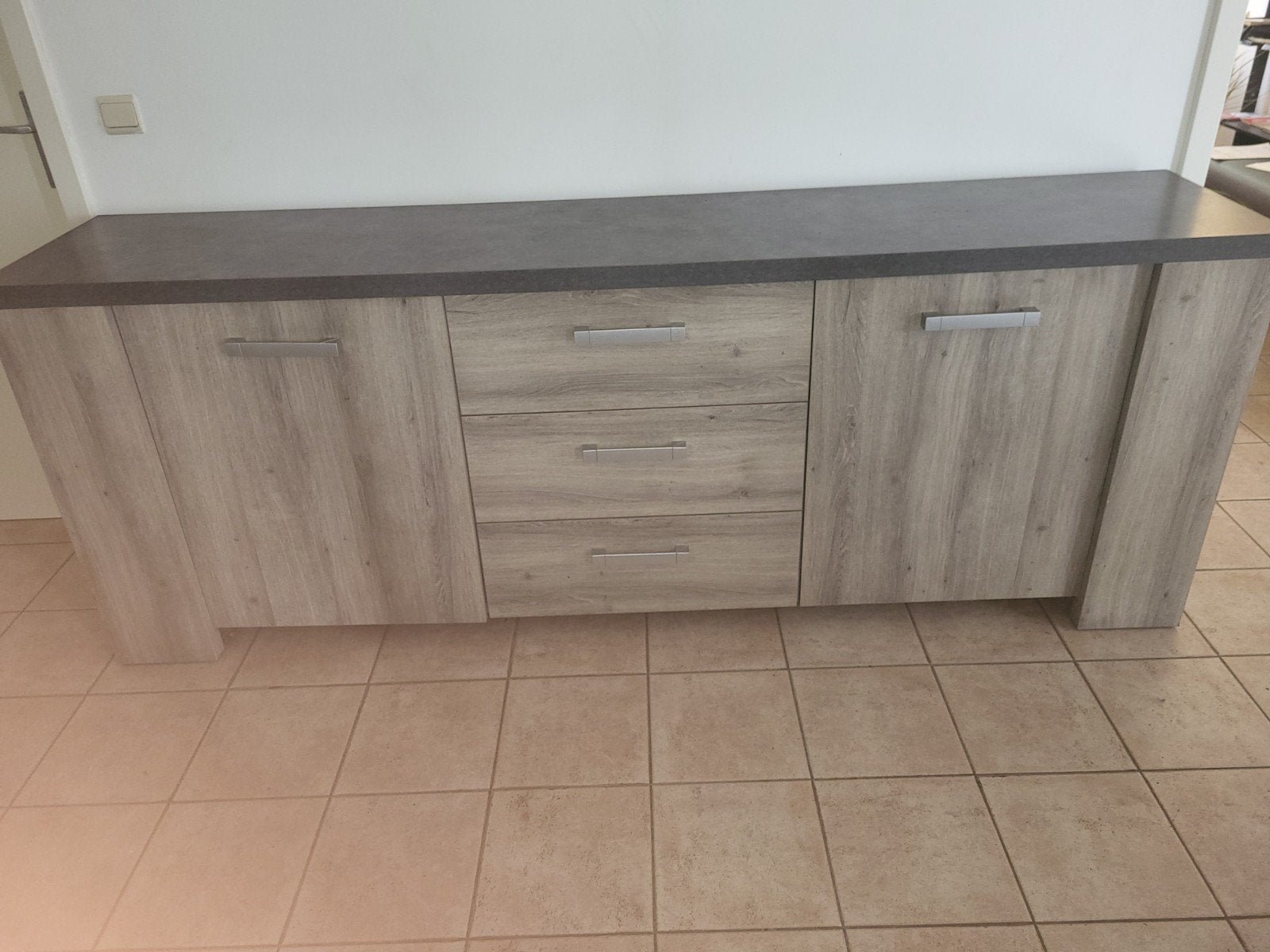 Meuble 1 – Buffet + Meuble 2 – Vaisselier/vitrine haute, Bois