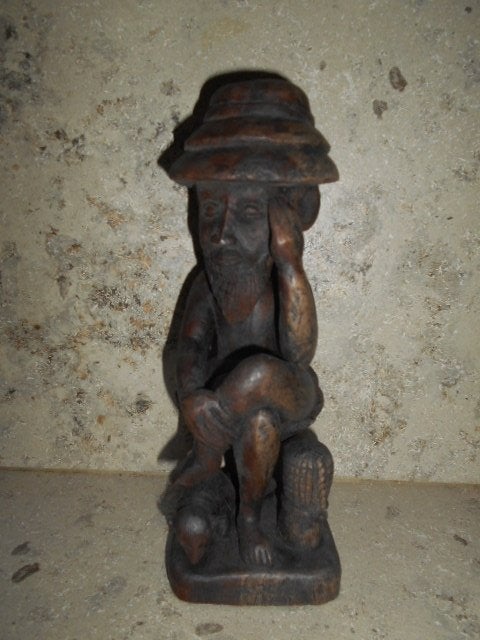 Afrikaans houten beeld - CAJ Bissau, Antiek en Kunst, Kunst | Beelden en Houtsnijwerken, Ophalen of Verzenden, Afrika, Hout, Beeld