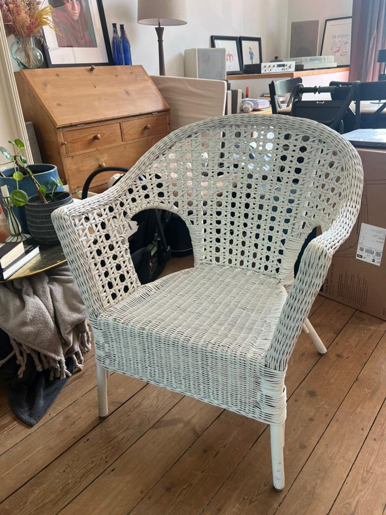 Fauteuil en osier, Enlèvement, Comme neuf