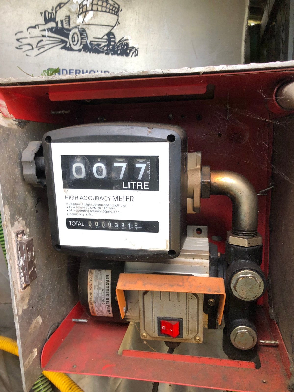 Dieselpomp met teller en ibc vat 600 liter, Ophalen