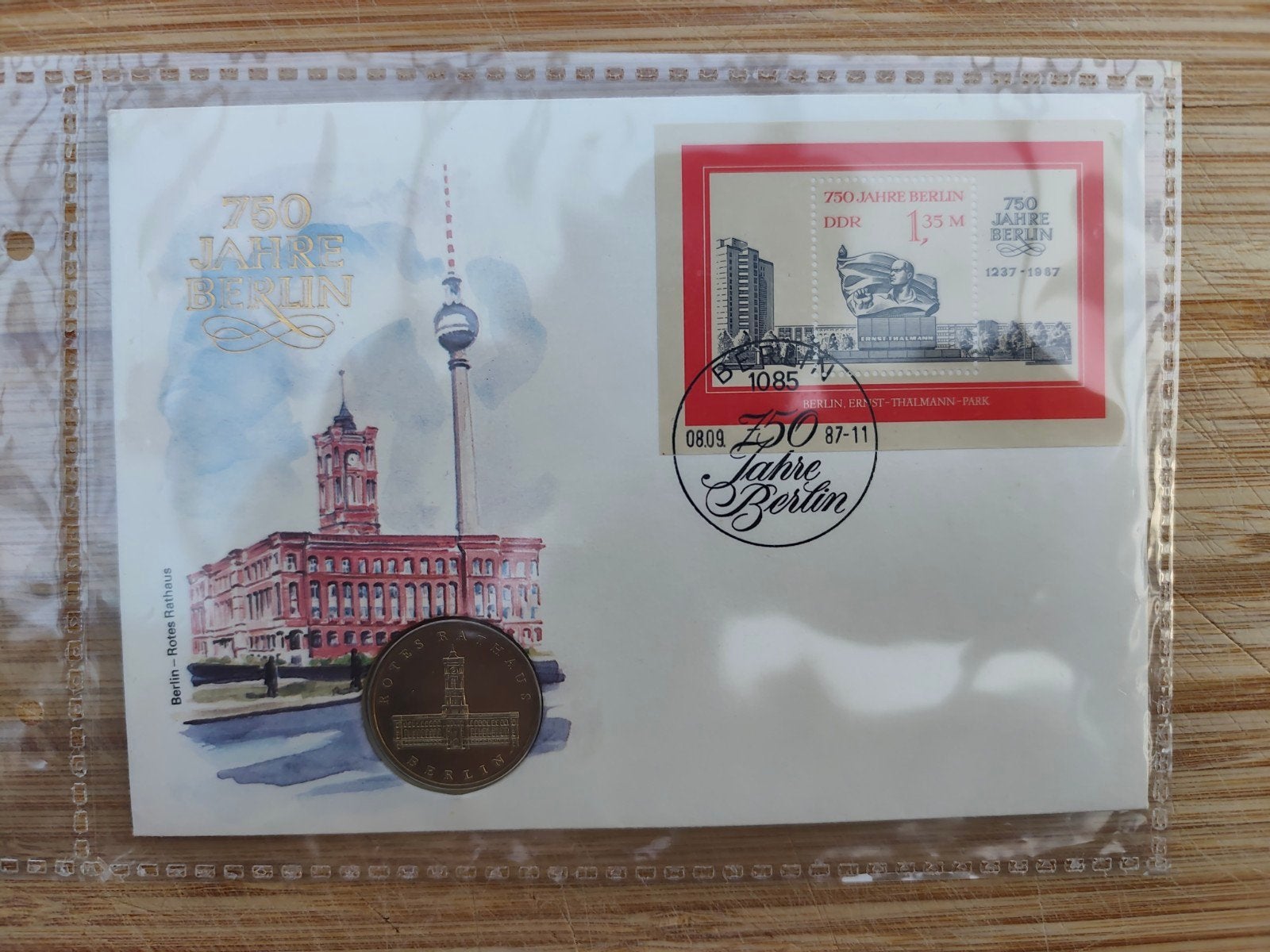 Numisbrief DDR 1987 — 750 jaar Berlijn, Ophalen of Verzenden, DDR
