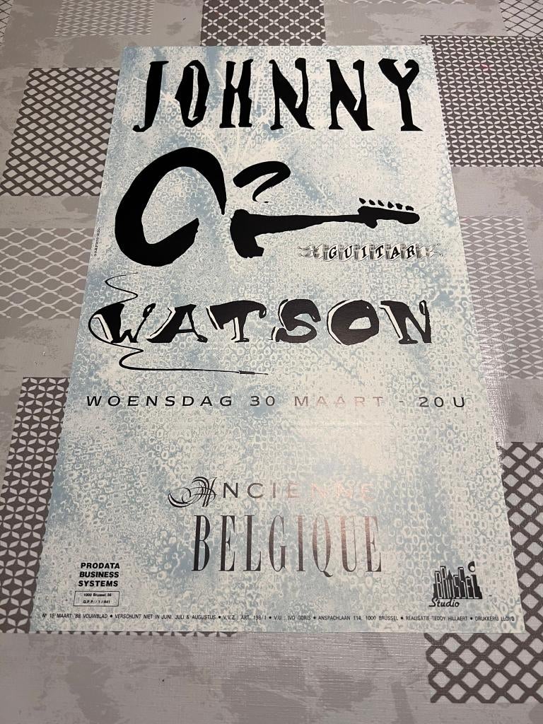 Vintage Poster Johnny Watson - Ancienne Belgique, Enlèvement ou Envoi, Rectangulaire vertical, Musique, Utilisé