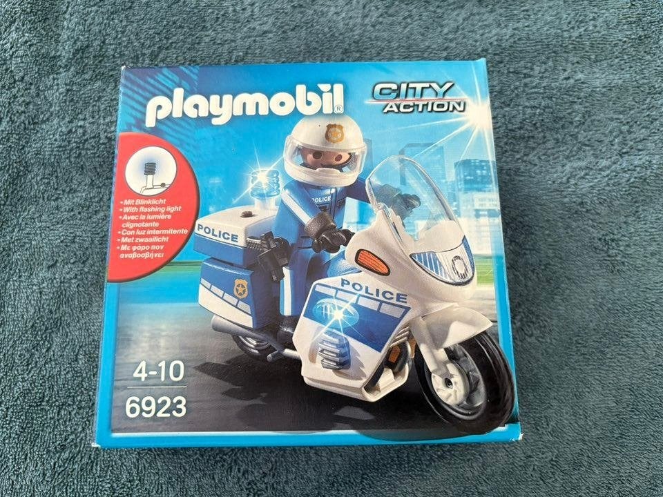 Playmobil City Action 6923 - Moto & policier, Comme neuf, Véhicule, City action, Kit complet