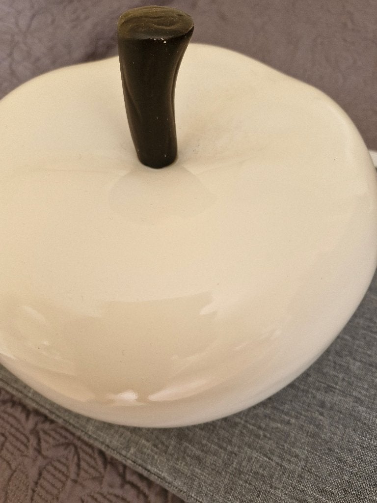 Decoratie appel, Huis en Inrichting, Ophalen, Decoratieobject, Zo goed als nieuw, Wit