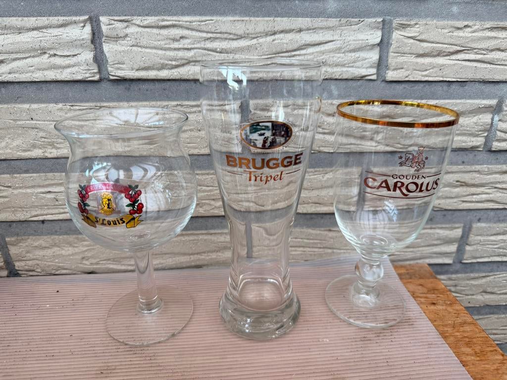 6 bierglazen, Ophalen, Zo goed als nieuw