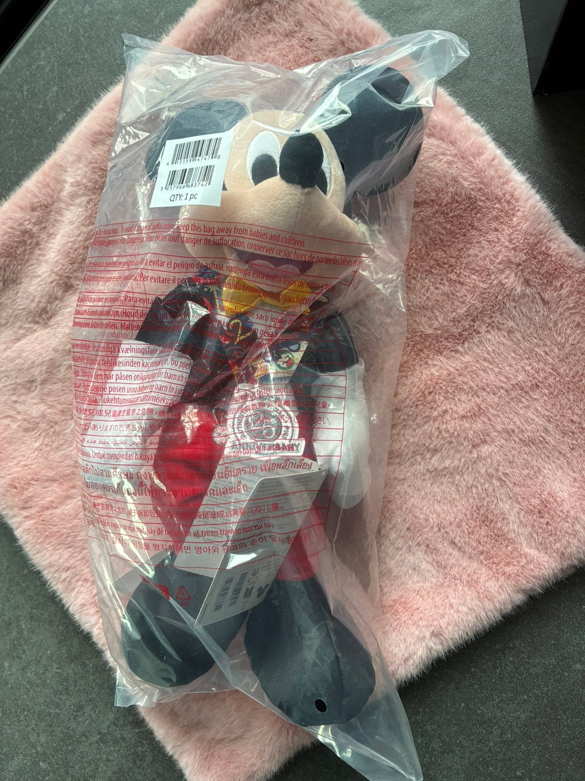 Les 25 ans de Mickey Mouse en peluche, Enlèvement ou Envoi, Mickey Mouse, Neuf, Peluche