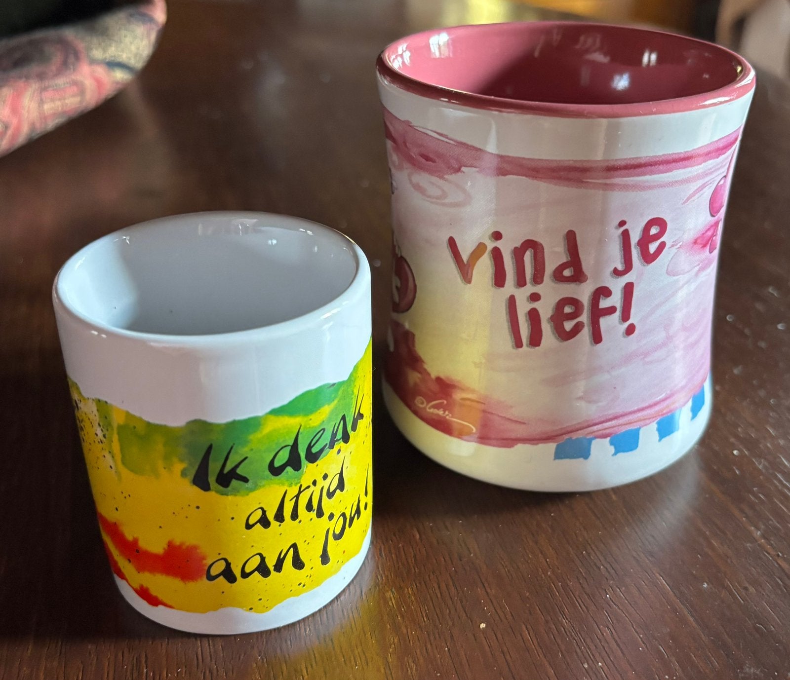 2 nieuwe porseleinen Diddl mokken met tekst., Verzamelen, Diddl, Ophalen of Verzenden, Diddl, Zo goed als nieuw