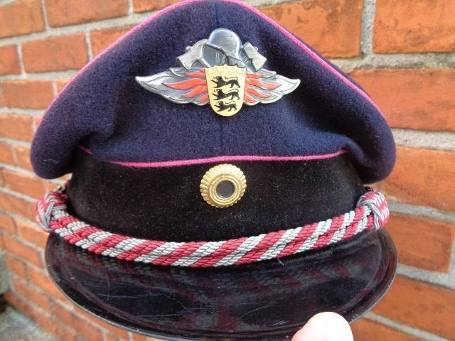 Duitse brandweer pet onderofficier , jaren 80, Collections, Enlèvement ou Envoi, Autres, Casque ou Béret
