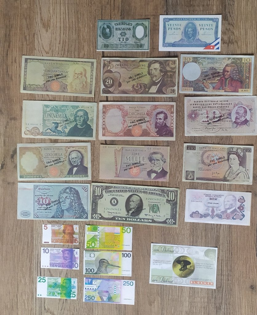Lot de 21 notes fantastiques/publicitaires, Enlèvement ou Envoi, Billets de banque