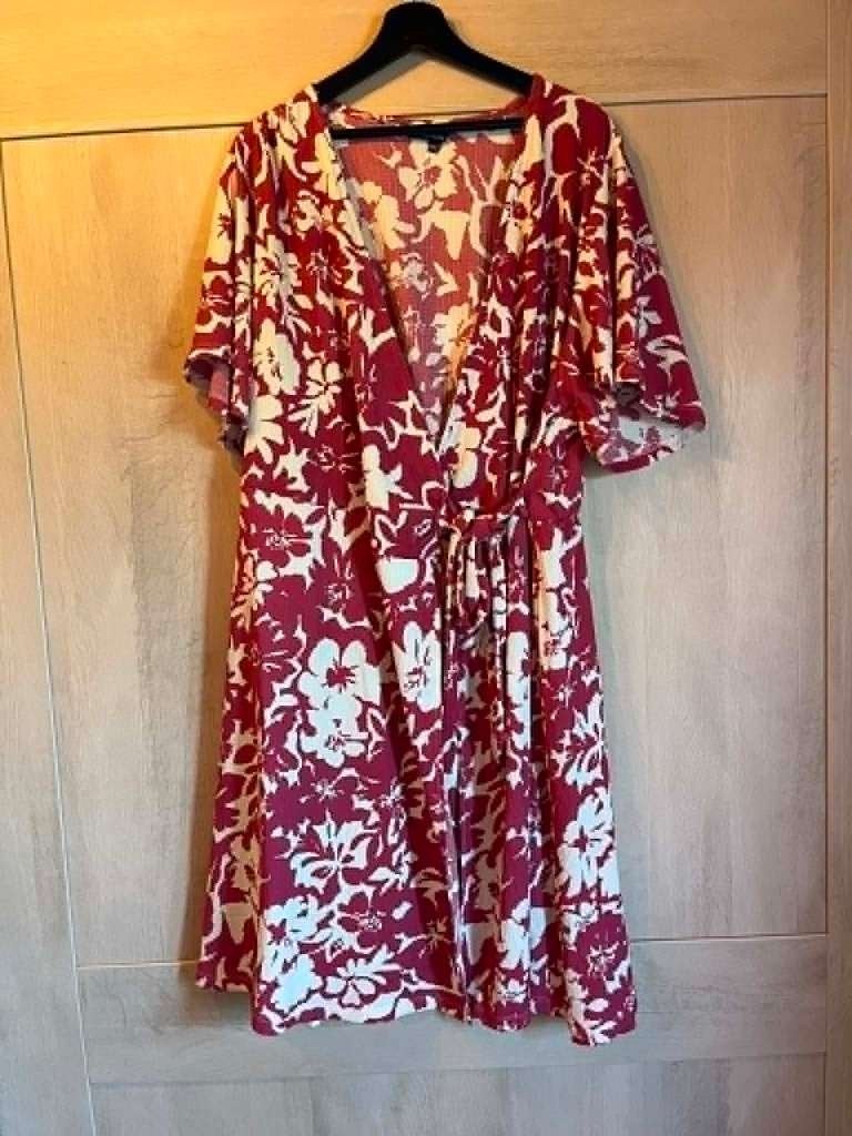 kleed roze creme msmode xxl 52 overslagjurk, Jurk, Ophalen of Verzenden, Zo goed als nieuw, MS Mode