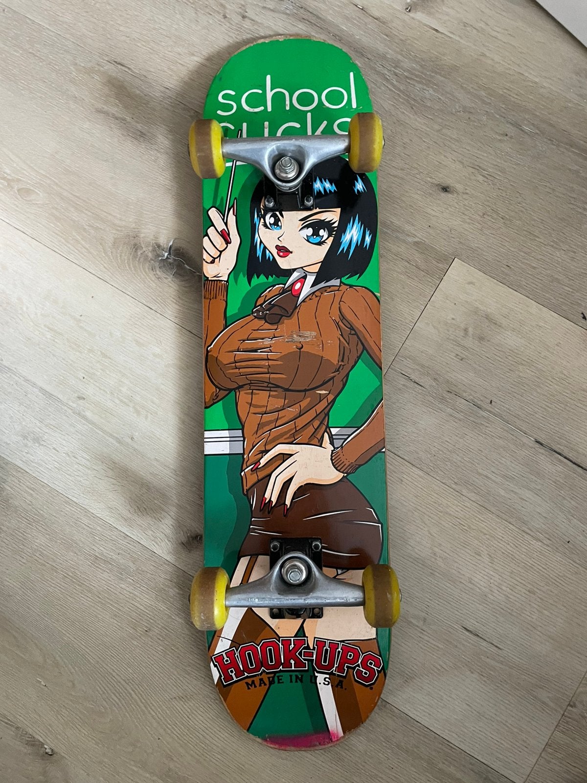 Rare Vintage 2000 Hook-Ups Skateboard Deck Jeremy Klein, Ophalen, Gebruikt, Skateboard