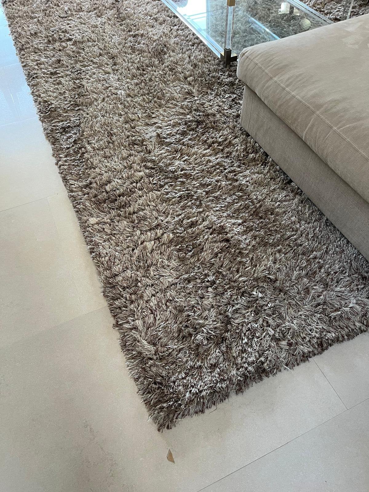 Tapis en poil Beige, Maison & Meubles, Enlèvement, Comme neuf, Beige