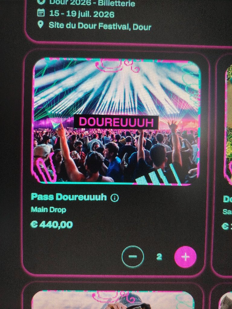 DOUR FESTIVAL - 2 PAS 5 DAGEN, Tickets en Kaartjes, Twee personen