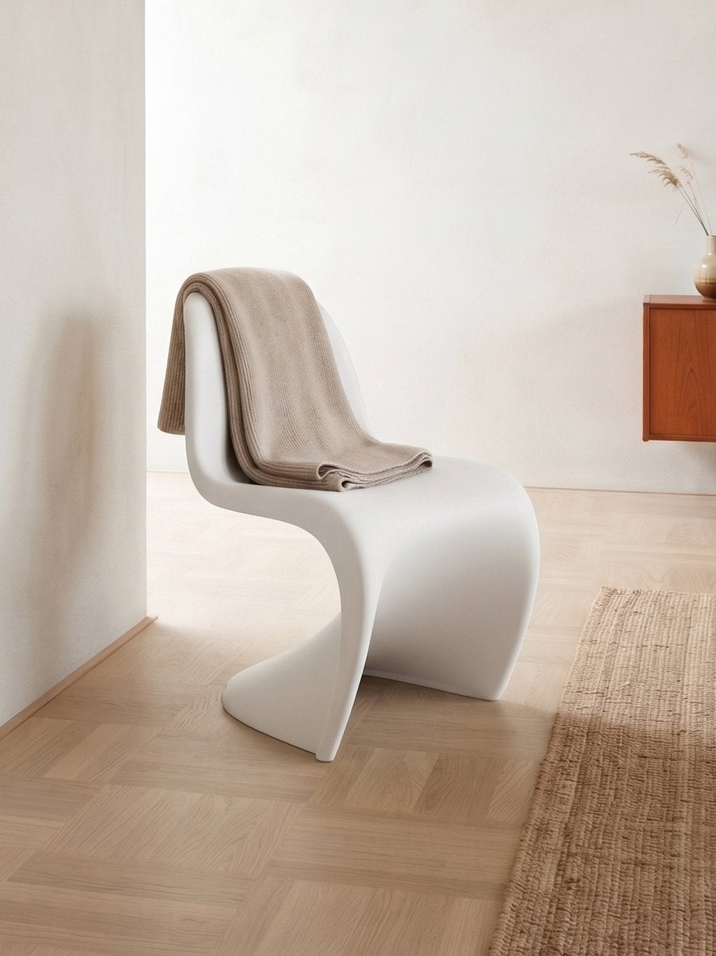 Witte Panton chair Vitra, Huis en Inrichting, Ophalen, Gebruikt, Eén