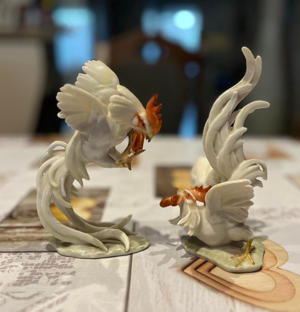 Vecht hanen, Antiquités & Art, Antiquités | Porcelaine, Enlèvement