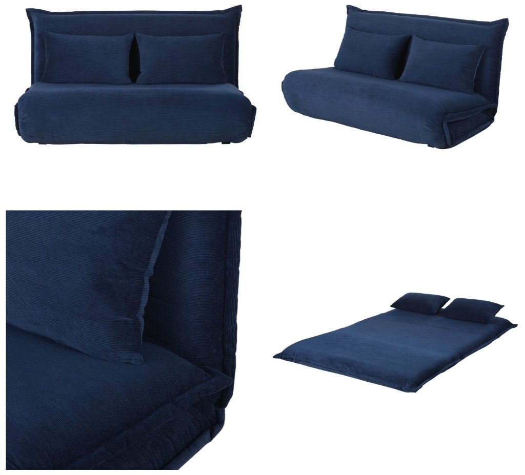 Futon - Canapé lit clic-clac / Sofa bed 2 places – Blue, Maison & Meubles, Canapés | Salons, Comme neuf, Banc droit, Deux personnes