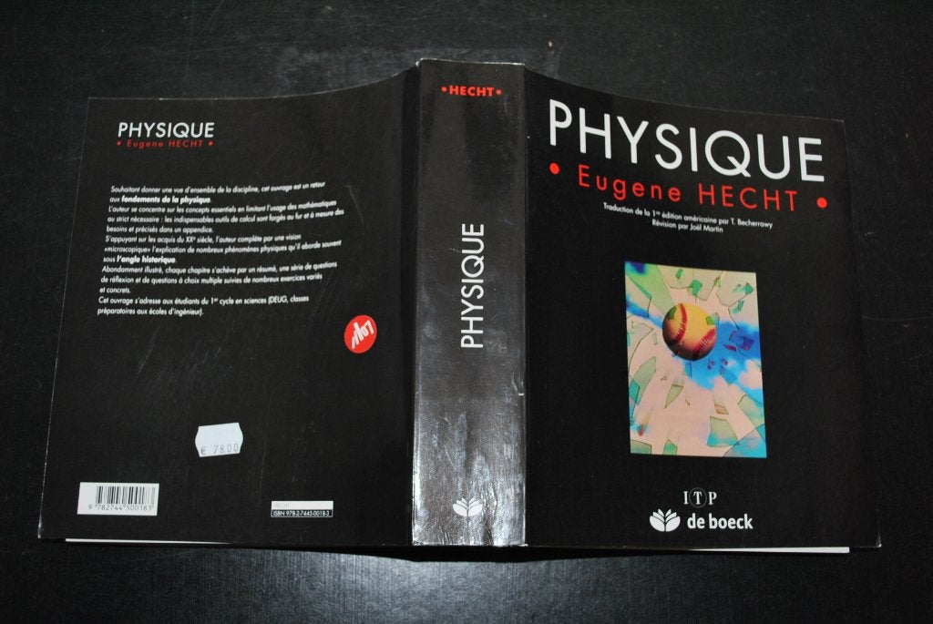PHYSIQUE EUGENE HECHT ITP DE BOECK 1è Edition 5è tirage 2007, Livres, Physique, Enlèvement ou Envoi, Autres niveaux, Utilisé