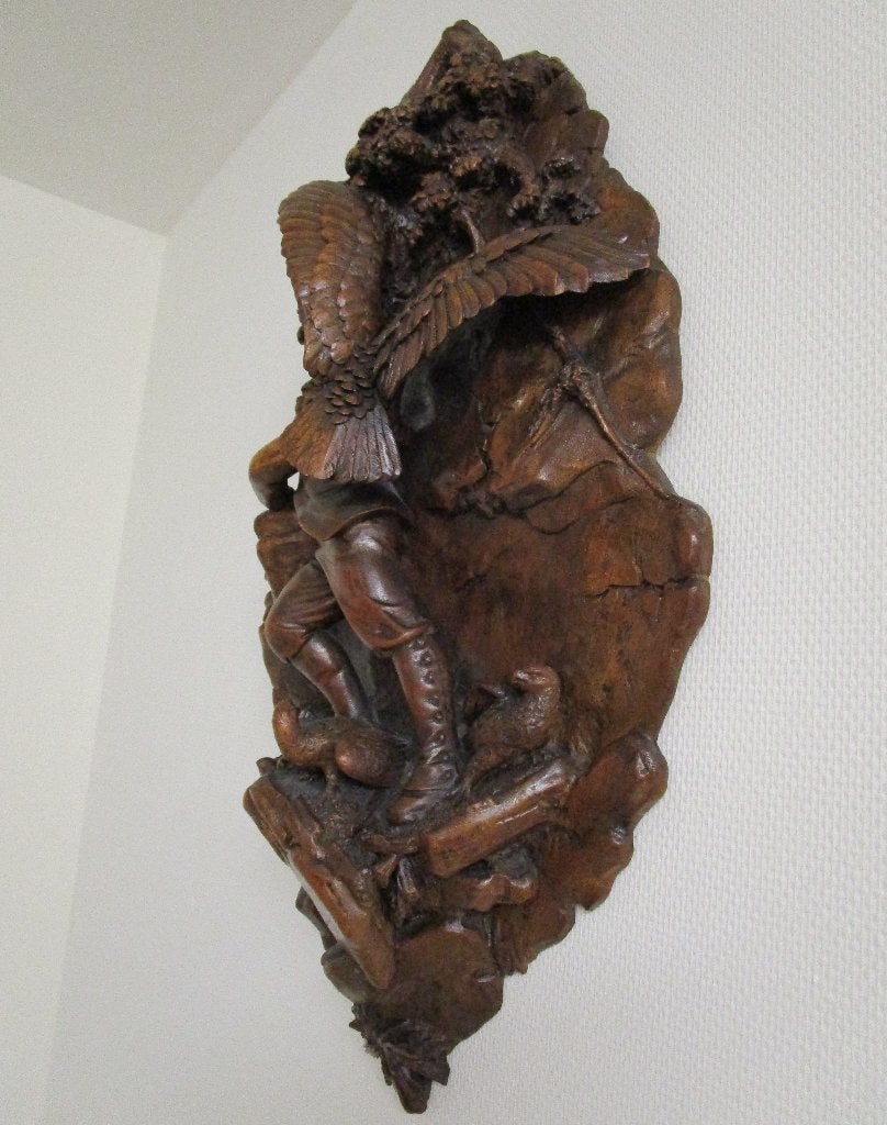 Hout sculptuur, Ophalen, Houtsnijwerk, 50 - 100 cm, Handgemaakt