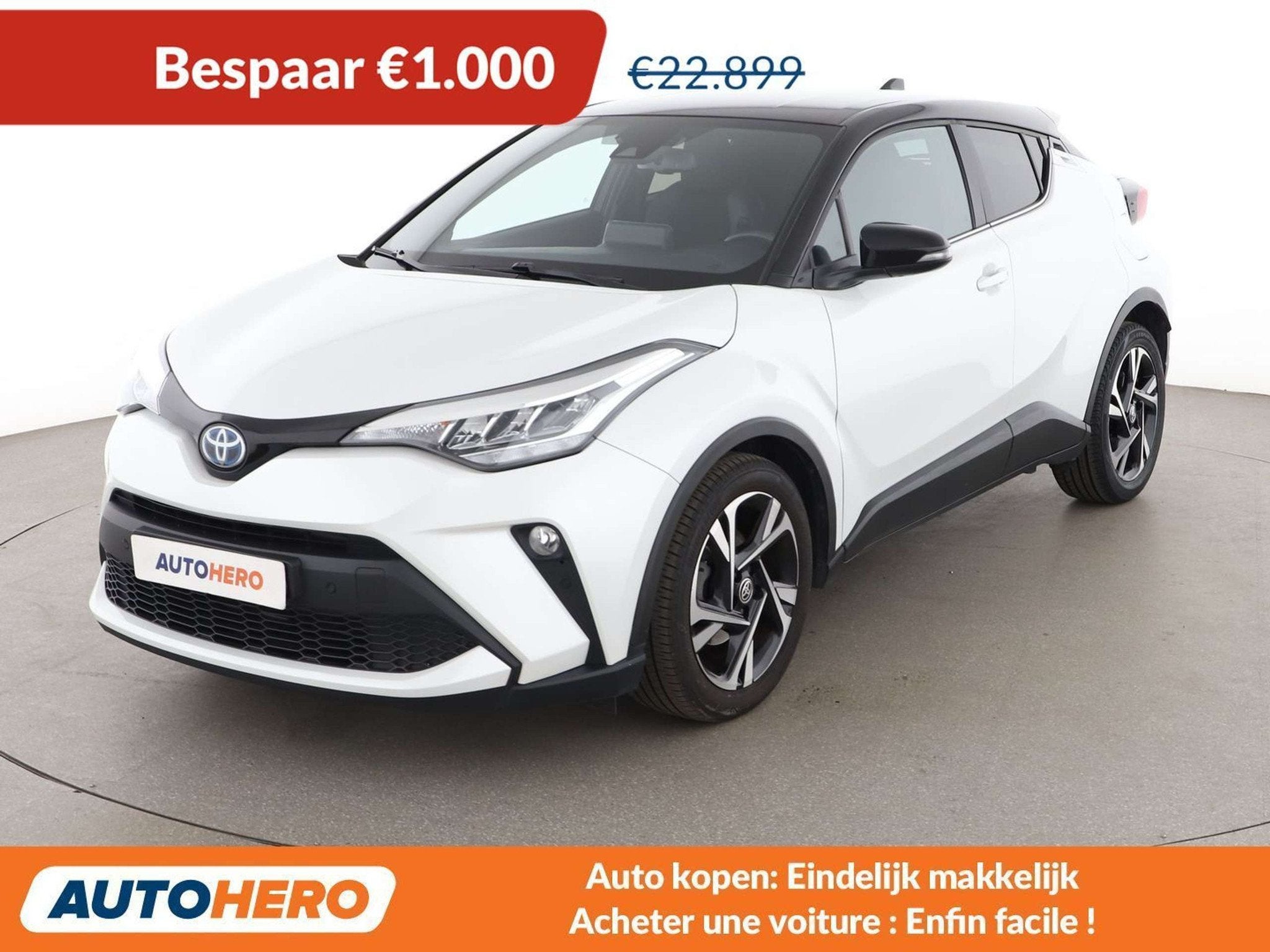 Toyota C-HR 1.8 Hybrid Flow (bj 2024, automaat), Auto's, 122 pk, Wit, 5 zetels, 5 deurs