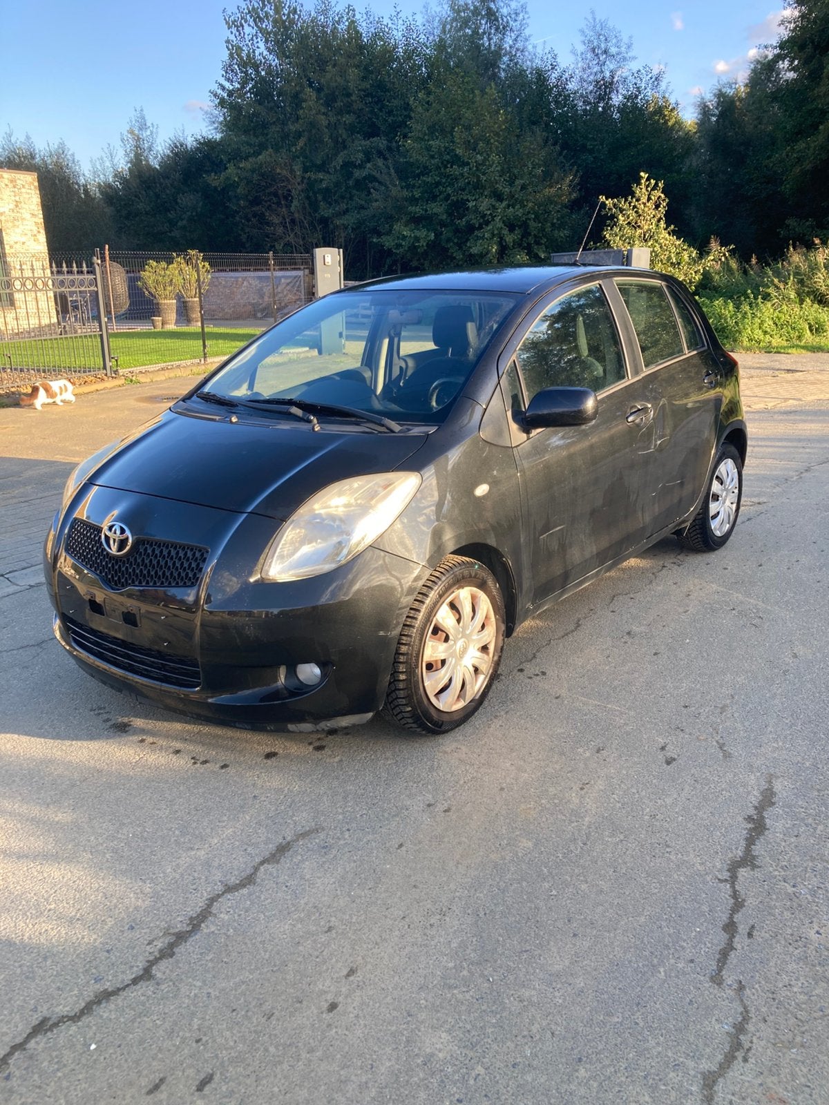 Toyota Yaris 1.3 VVTi Airco Navi 5 d 12/2007, Auto's, Voorwielaandrijving, Stof, Zwart, 4 cilinders