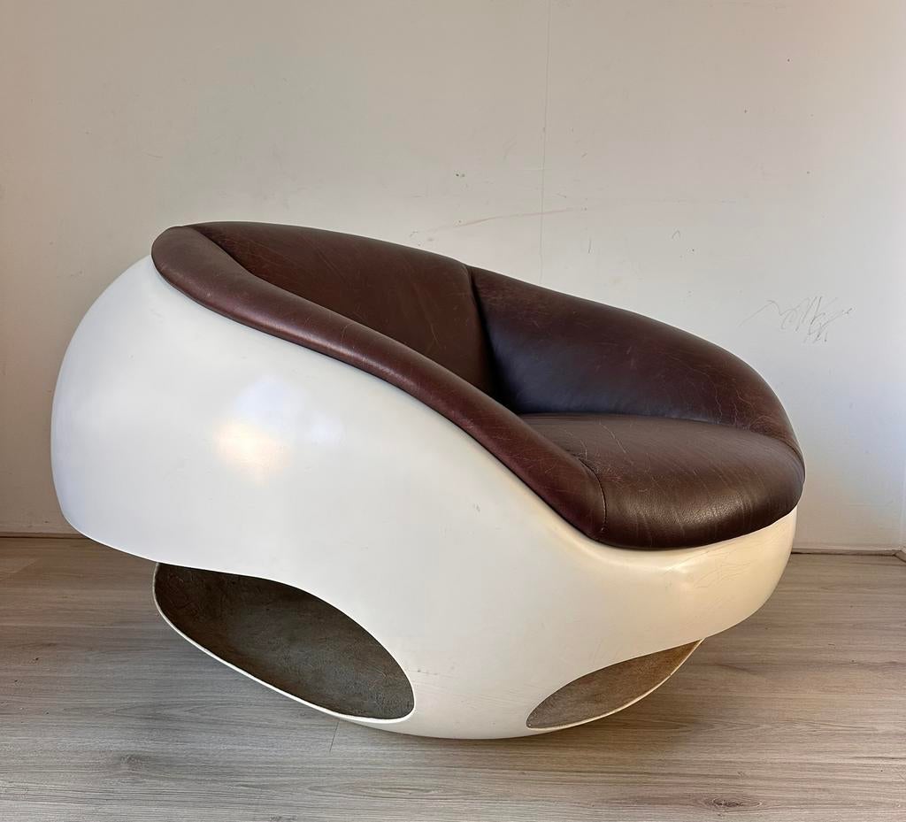 2 fauteuils vintage Mario Sabot Pod en fibre de verre, Enlèvement, Utilisé