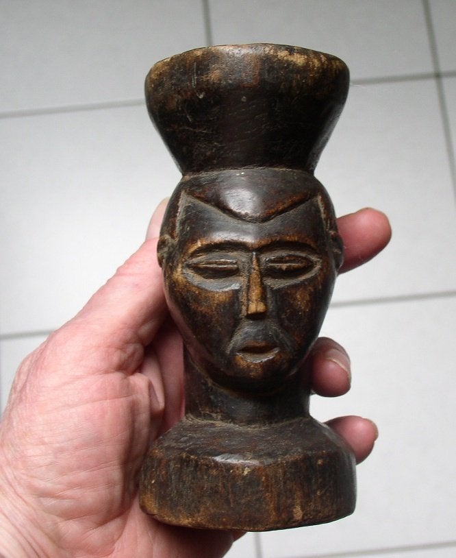 Mortier à chanvre Kuba Congo, Antiek en Kunst, Kunst | Niet-Westerse kunst, Ophalen of Verzenden