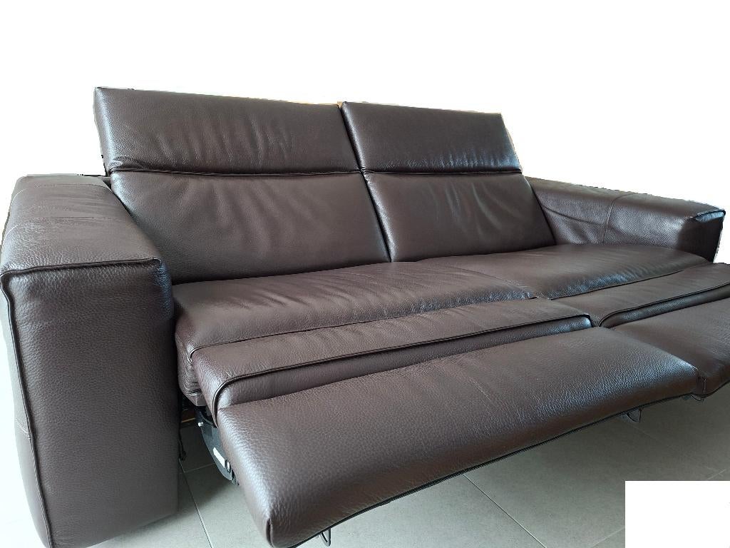 Natuzzi  zetels - 2 en 3 zit met relax, Huis en Inrichting, Zetels | Zetels, Gebruikt, Rechte bank, Vierpersoons of meer, 200 tot 250 cm
