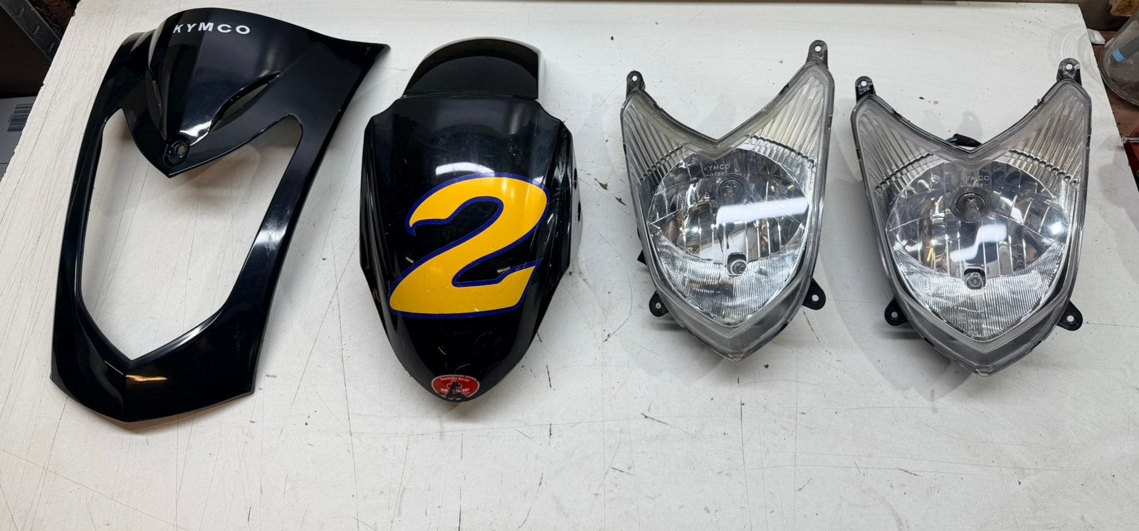Veel onderdelen Kymco Agility 12inch, Vélos & Vélomoteurs, Enlèvement ou Envoi, Utilisé, Capot, Kymco