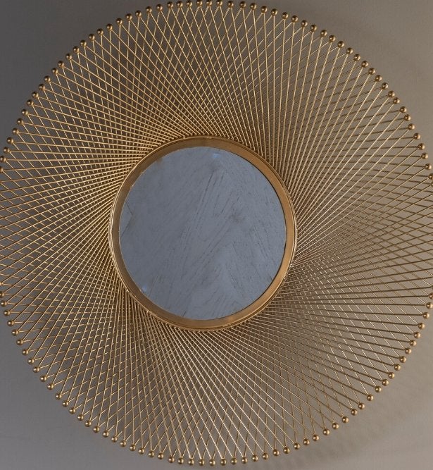 Vintage mooie 70' franse design spiegel, Antiek en Kunst, Ophalen of Verzenden