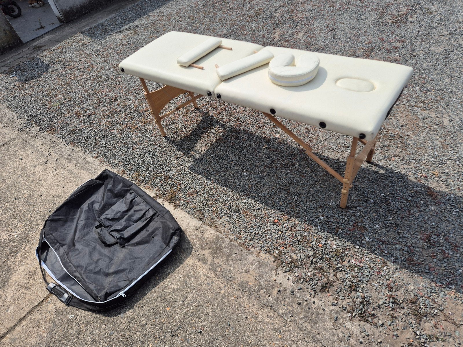 Witte Massagetafel, Sports & Fitness, Produits de massage, Enlèvement, Utilisé, Table de massage
