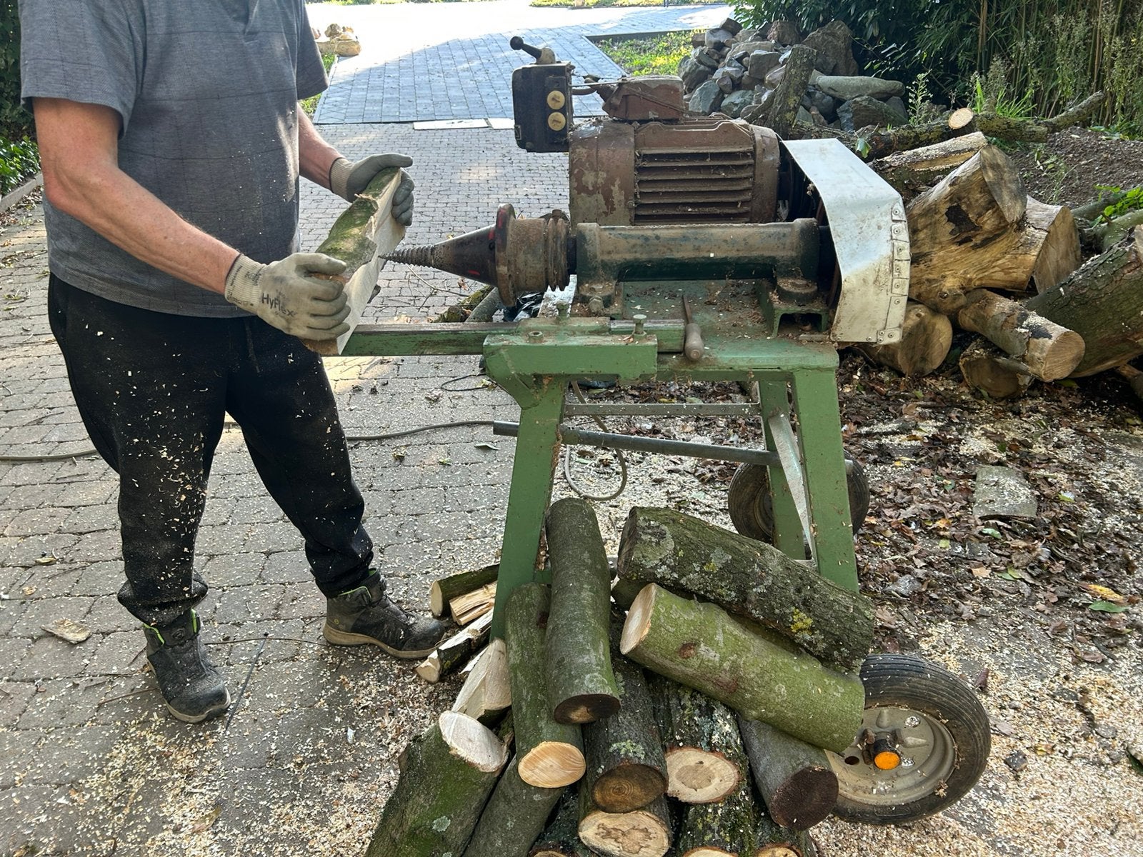 Fendeuse à bois 400 V, Jardin & Terrasse, Enlèvement