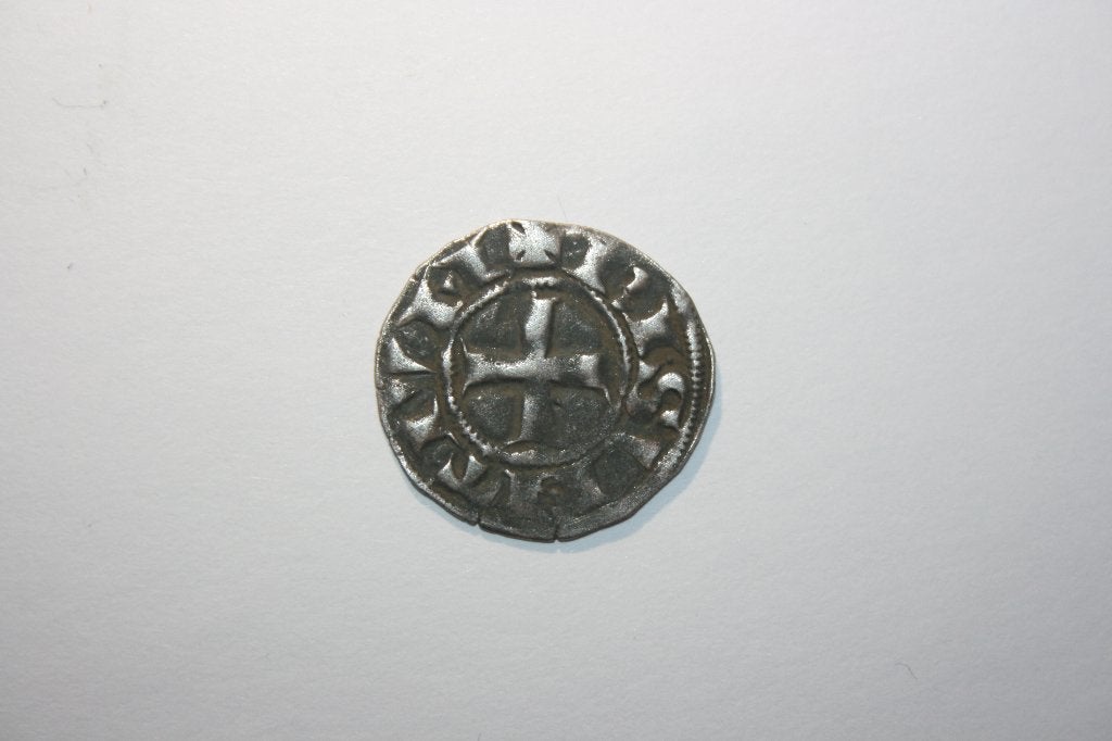 Middeleeuwse zilveren munt – Denier Franche-Comté - 1200 AD, Verzenden, Frankrijk, Losse munt, Zilver