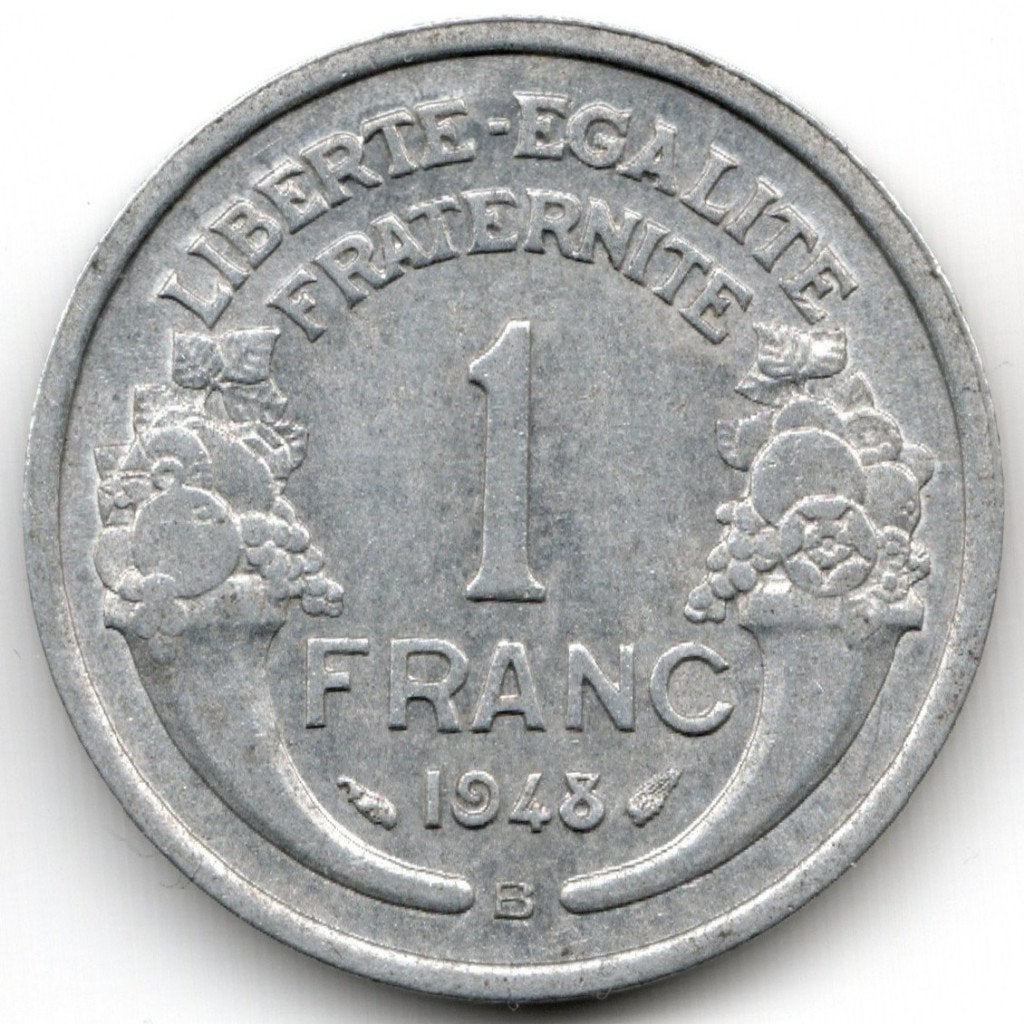 France : 1 Franc 1948 B KM #885a .2 Réf 16793, Enlèvement ou Envoi, France, Monnaie en vrac