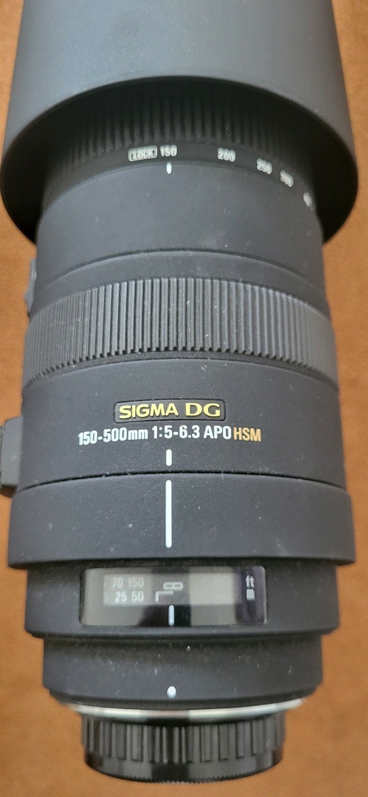 Sigma 150-500mm F/5-6.3 APO DG HSM Pentax,zonnekap,als nieuw, Zo goed als nieuw, Pentax K-mount, 500 mm, Zonnekap
