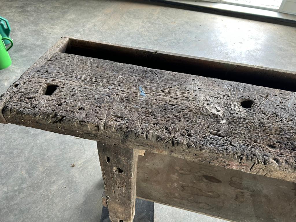 Oude werkbank, Enlèvement, Utilisé, 170 cm ou plus