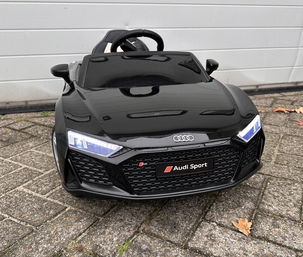 Audi R8 12v zwart Afstands / Bluetooth - Leder - Rubberban, Enlèvement ou Envoi, Neuf