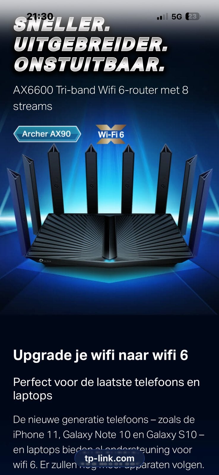 Tplink Archer AX90 Tri band wifi gaming router, Ophalen, Gebruikt, Router