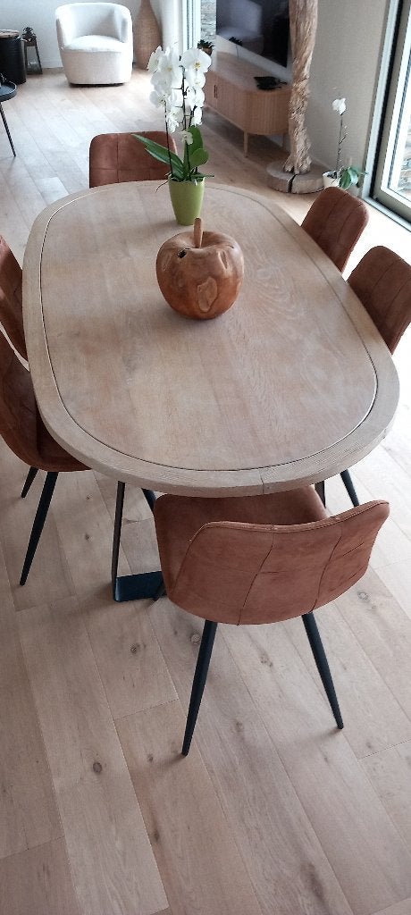 Table de salle à manger, Maison & Meubles, Comme neuf, 100 à 150 cm, Enlèvement, Chêne
