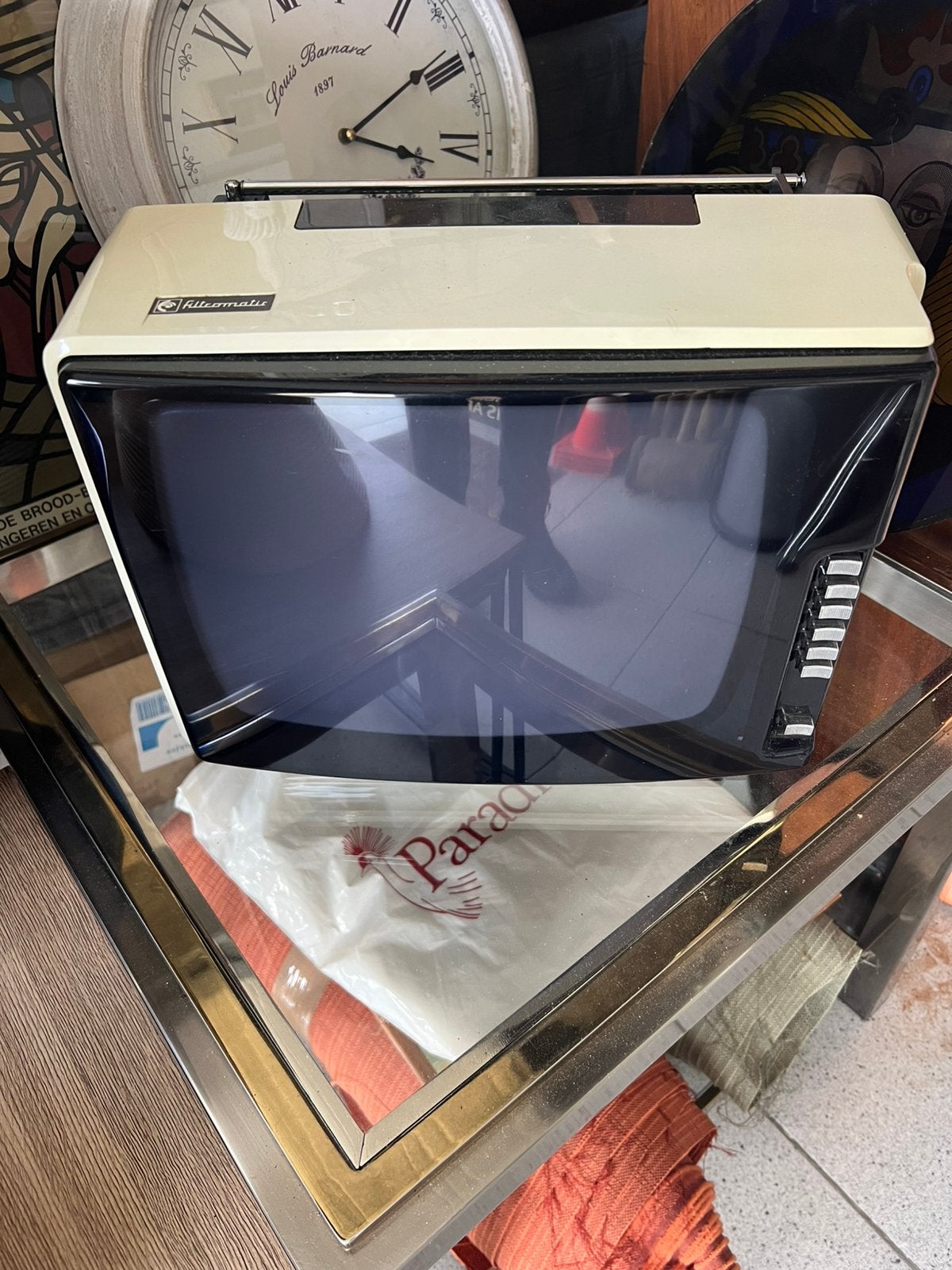 TV vintage noir et blanc, TV, Hi-fi & Vidéo, Enlèvement, Comme neuf