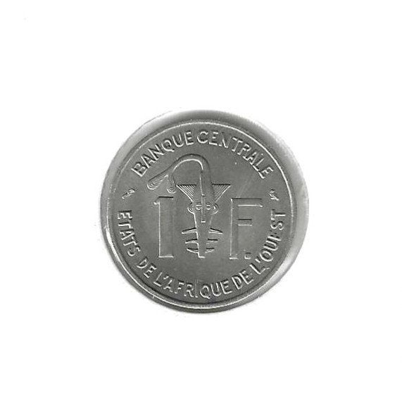 West Afrikaanse Staten, 1 Franc 1974., Postzegels en Munten, Munten | Afrika, Ophalen of Verzenden, Overige landen, Losse munt
