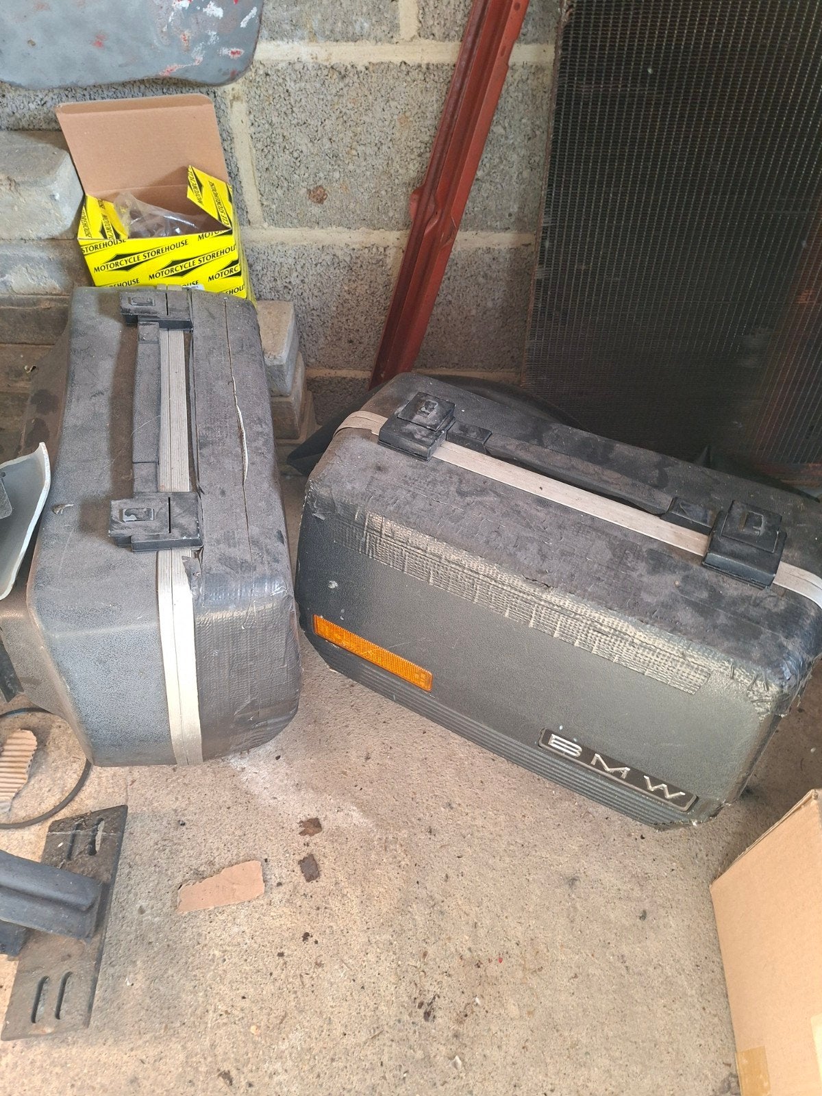 2 zijkoffers voor bmw motor, Motoren, Ophalen, Gebruikt