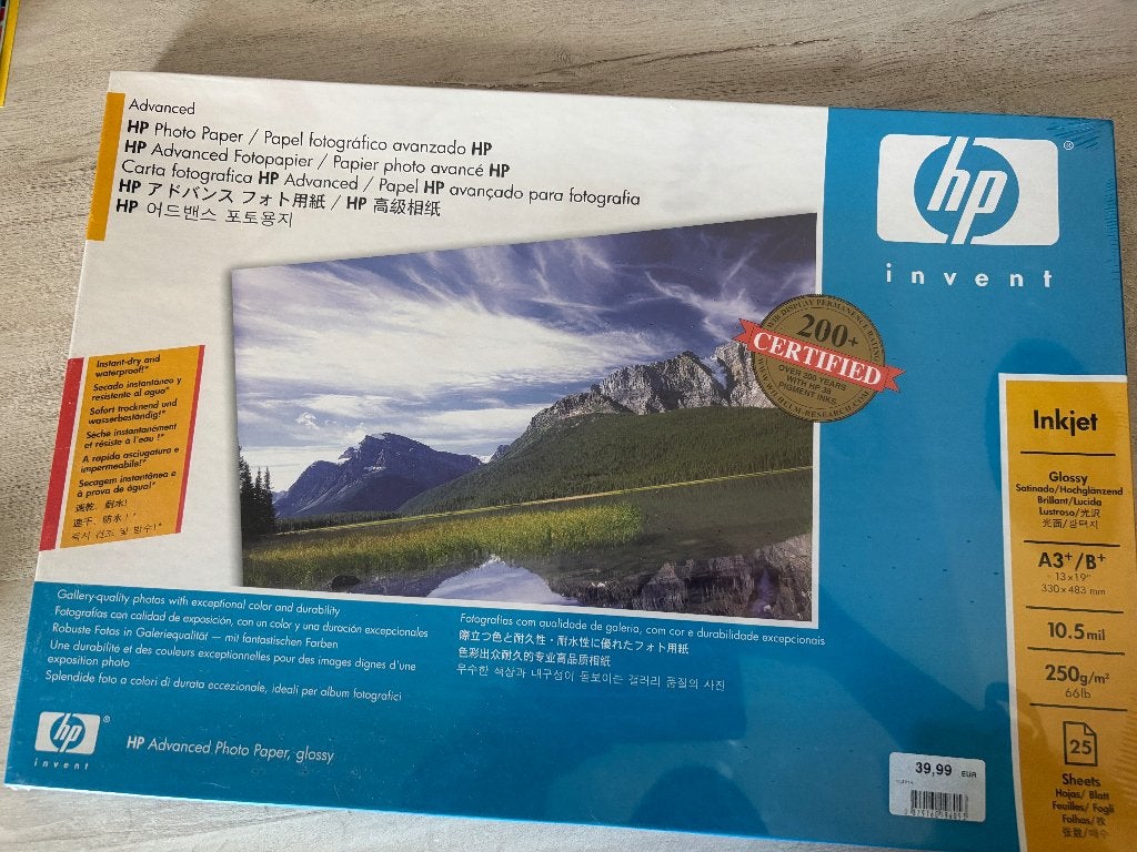 HP Fotopapier - A3 - inkjet, TV, Hi-fi & Vidéo, Papier photo, Certifié FSC, HP, Neuf