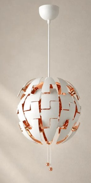 Lamp - IKEA PS 2014 - 52 cm (white - copper), Maison & Meubles, Enlèvement, Comme neuf, E27 (grand)